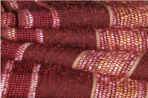 red weaving sample